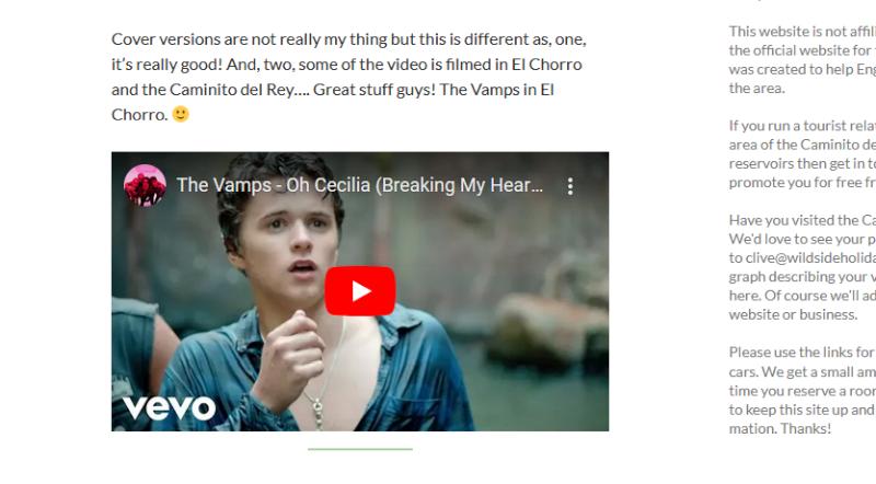 The Vamps in El Chorro